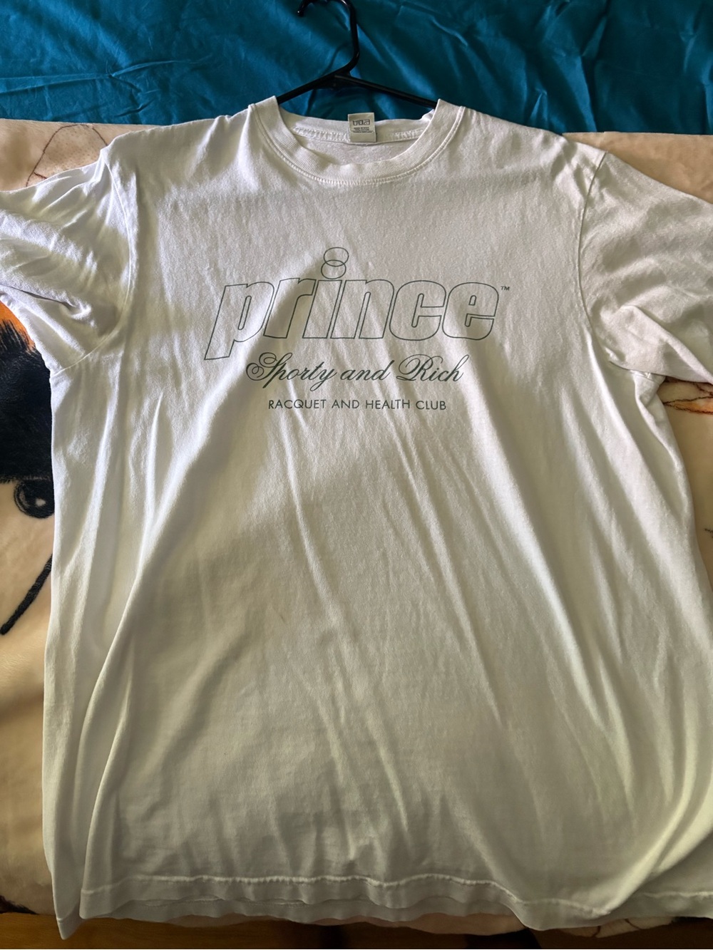 Prince Men’s White Logo T-Shirt Sporty & Rich